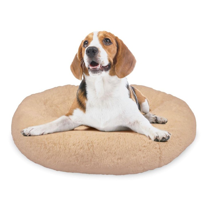 Mediashop Peaceful Pooch M - Bolyhos fekhely kutyáknak és macskáknak - Bolyhos párna kutyáknak, ízületbarát - Mosható huzat - Kosár kutyáknak - Fánk alakú párna kutyáknak és macskáknak