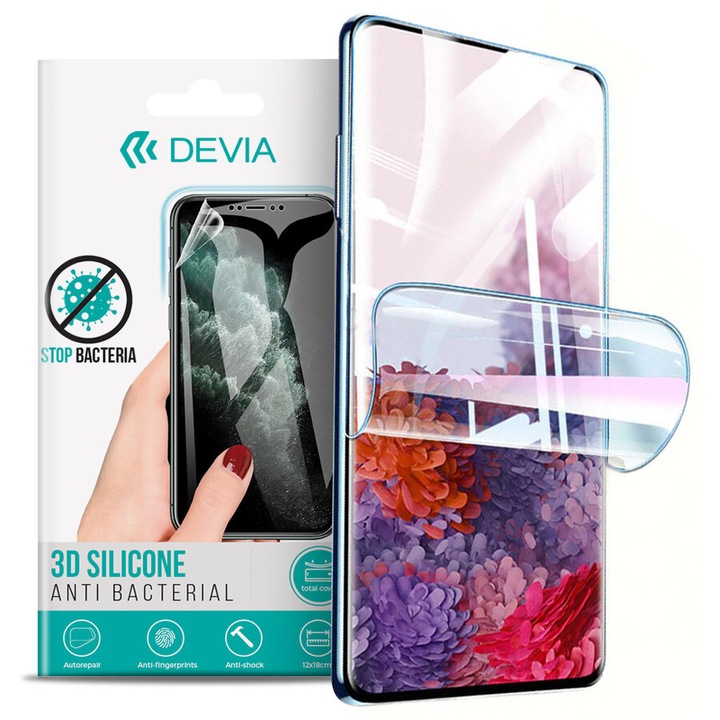 Folie Silicon Antibacterian iPhone 12 / 12 Pro