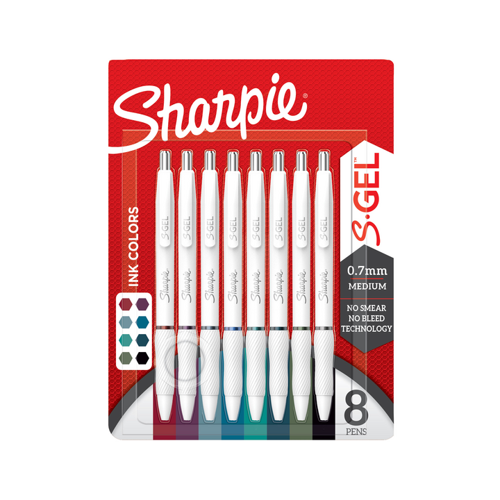 Комплект химикалки Sharpie S Gel Fashion 0, 7mm, блистер 8 цвята