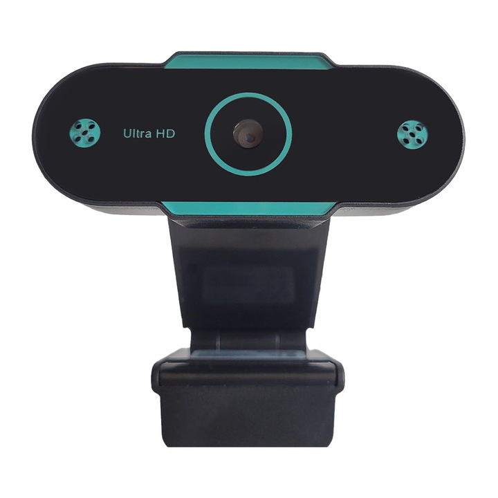 Camera web SPACER Ultra -HD 4K cu auto focus si rezolutie video 3840 x 2160, negru