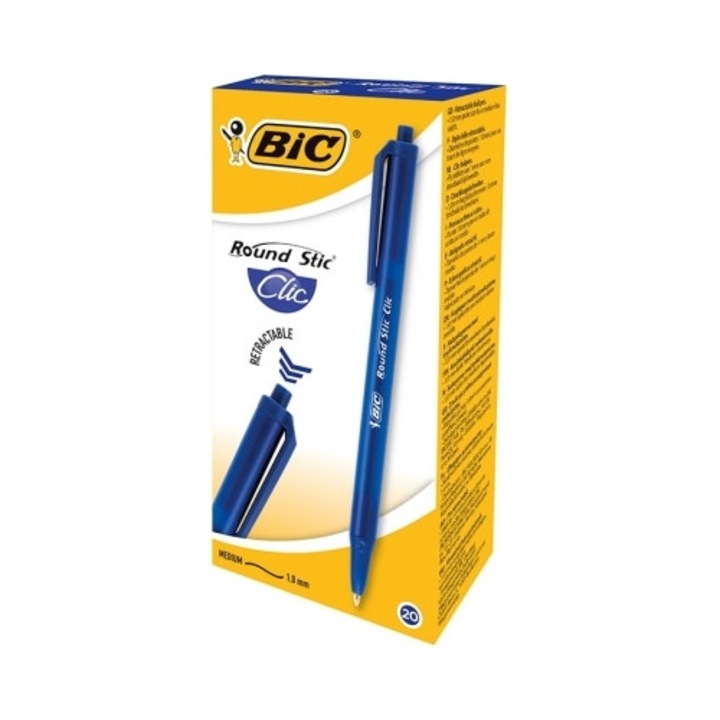 Pix Round Stic Clic, 1 mm, Albastru