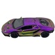 Lamborghini Stil 1/24 fém replika modell hangokkal, fényekkel és függőleges ajtókkal, lila kaméleonnal