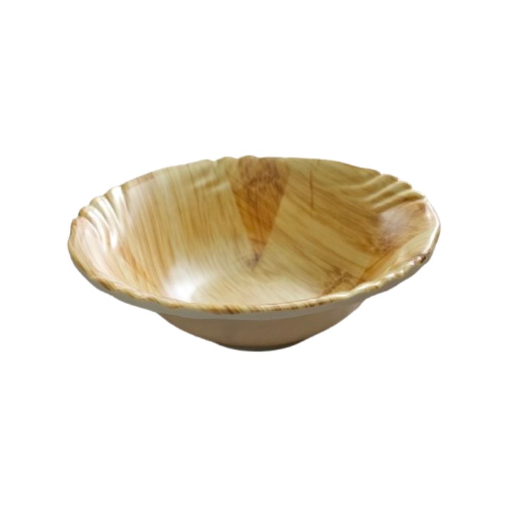 Bol plastic imitatie lemn, Clini, 17 cm, durabil