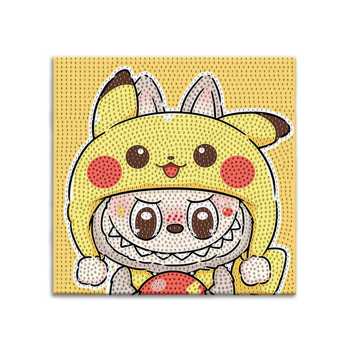 Pictura cu diamant include unelte, 20x20cm, model galben