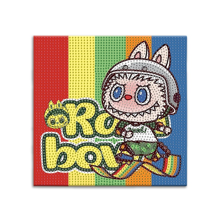 Set creativ pictura cu diamante 20x20cm, pentru fete, multicolor