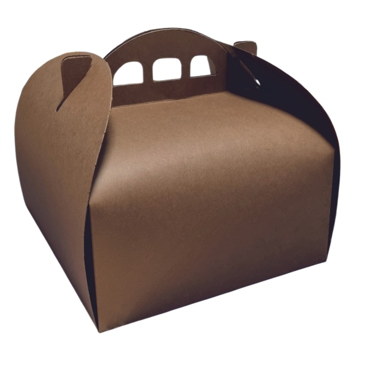 Set 25 Cutii pentru Tort CT1, PACK, Carton Maro, 25 x 25 cm