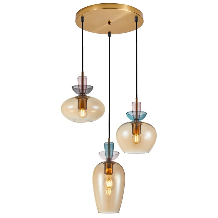 Полилей FANDA, златен 130x45см, 3 източника на светлина, E27