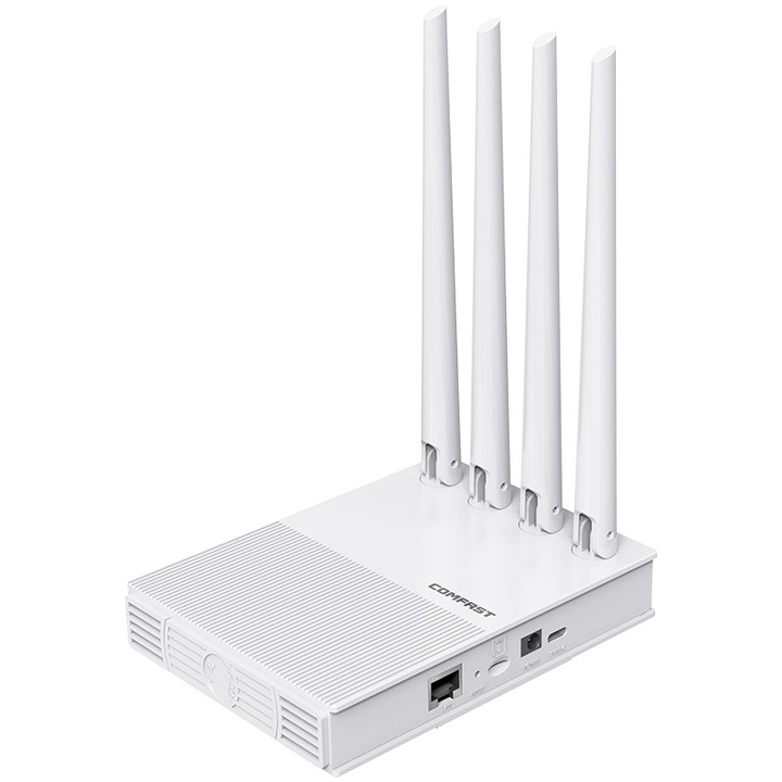 COMFAST AX300 vezeték nélküli router, WiFi6, 4G LTE, fehér, 12x7x2 cm