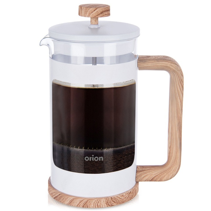 Infuzor pentru cafea si ceai, Orion, 650 ml, sticla borosilicata, 14,5x9x18,5 cm