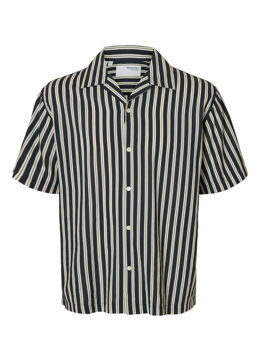 Camasa barbati Selected Homme, 16091381, Bumbac organic/Modal, Bleumarin, Bleumarin