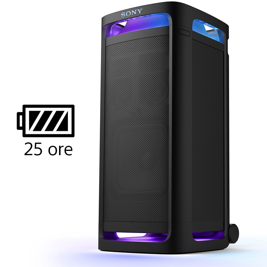 Sistem audio Sony ULT TOWER 9DC, Bluetooth, USB, ULT Power Sound, Party Connect, Autonomie Baterie 25 ore, Negru