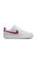 Nike, Pantofi sport Court Vision Low Next Nature din piele ecologica, Roz fandango/Alb optic