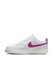 Nike, Pantofi sport Court Vision Low Next Nature din piele ecologica, Roz fandango/Alb optic