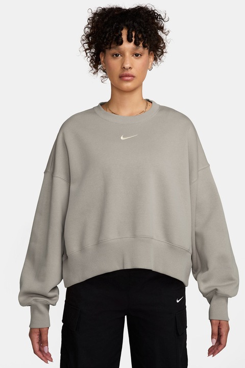Nike, Bluza de trening lejera cu maneci cazute Phoenix, Grej