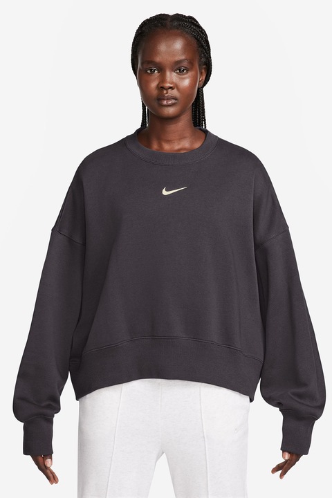 Nike, Bluza de trening lejera cu maneci cazute Phoenix, Gri antracit