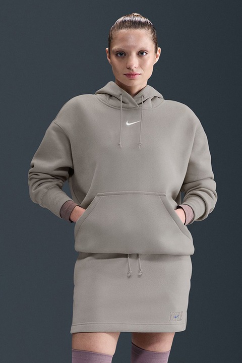 Nike, Hanorac supradimensionat cu buzunar kangaroo Phoenix, Grej