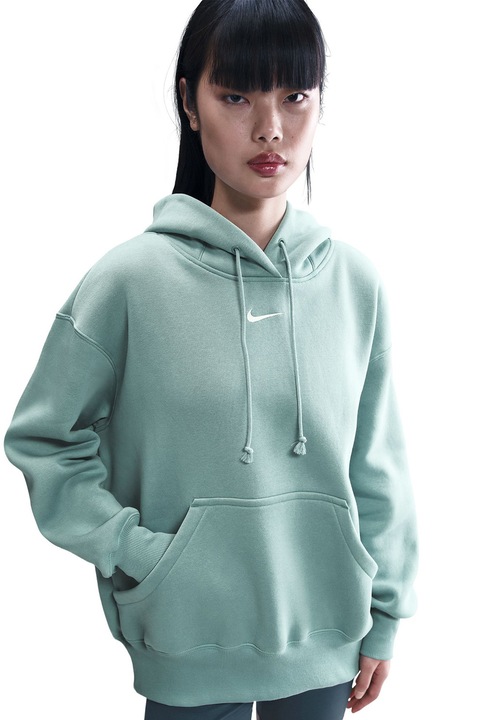 Nike, Hanorac supradimensionat cu buzunar kangaroo Phoenix, Verde deschis