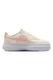 Nike, Pantofi sport Court Vision Alta din piele si piele ecologica, Roz deschis/Crem