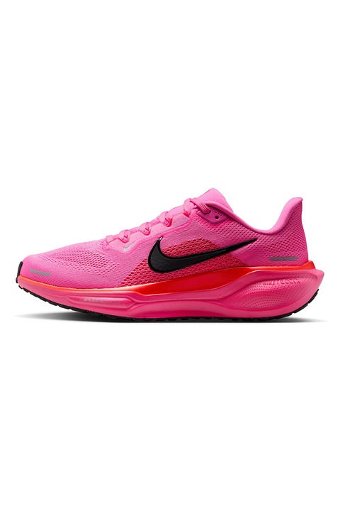 Nike, Обувки за бягане Air Zoom Pegasus 41 със светлоотразяване, Оранжев/Фуксия