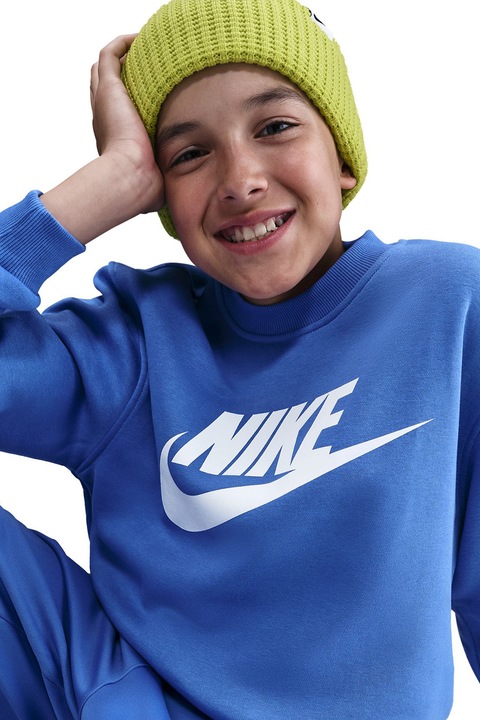 Nike, Суитшърт Club с памук с лого, Кралско Синьо