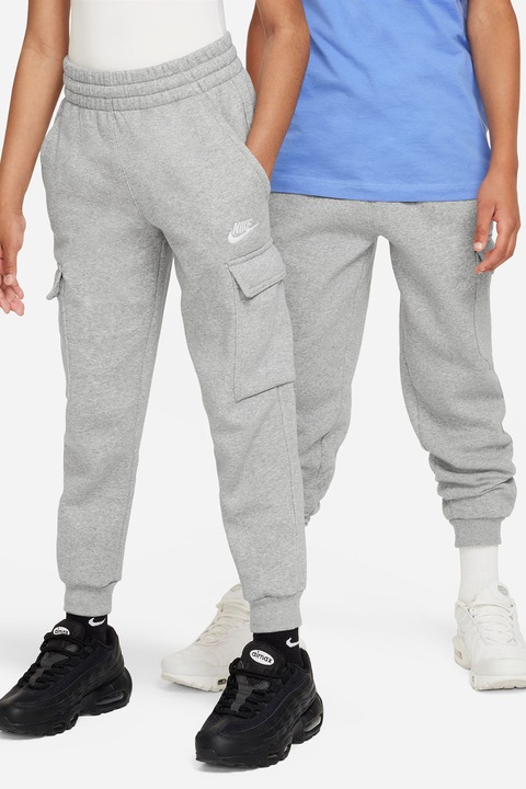 Nike, Sportswear Club cargo szabadidőnadrág, Melange szürke
