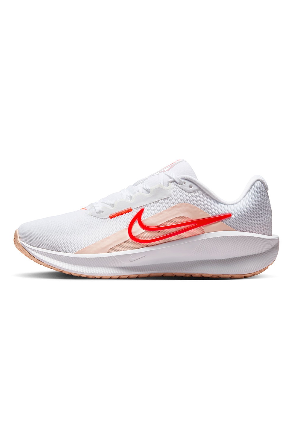 Nike, Pantofi Downshifter 13 pentru alergare, Coral, Alb optic, 6