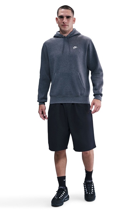 Nike, Худи Club с джоб кенгуру, Антрацитно сиво