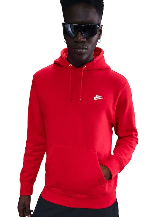 Nike, Худи Club с джоб кенгуру, Корал