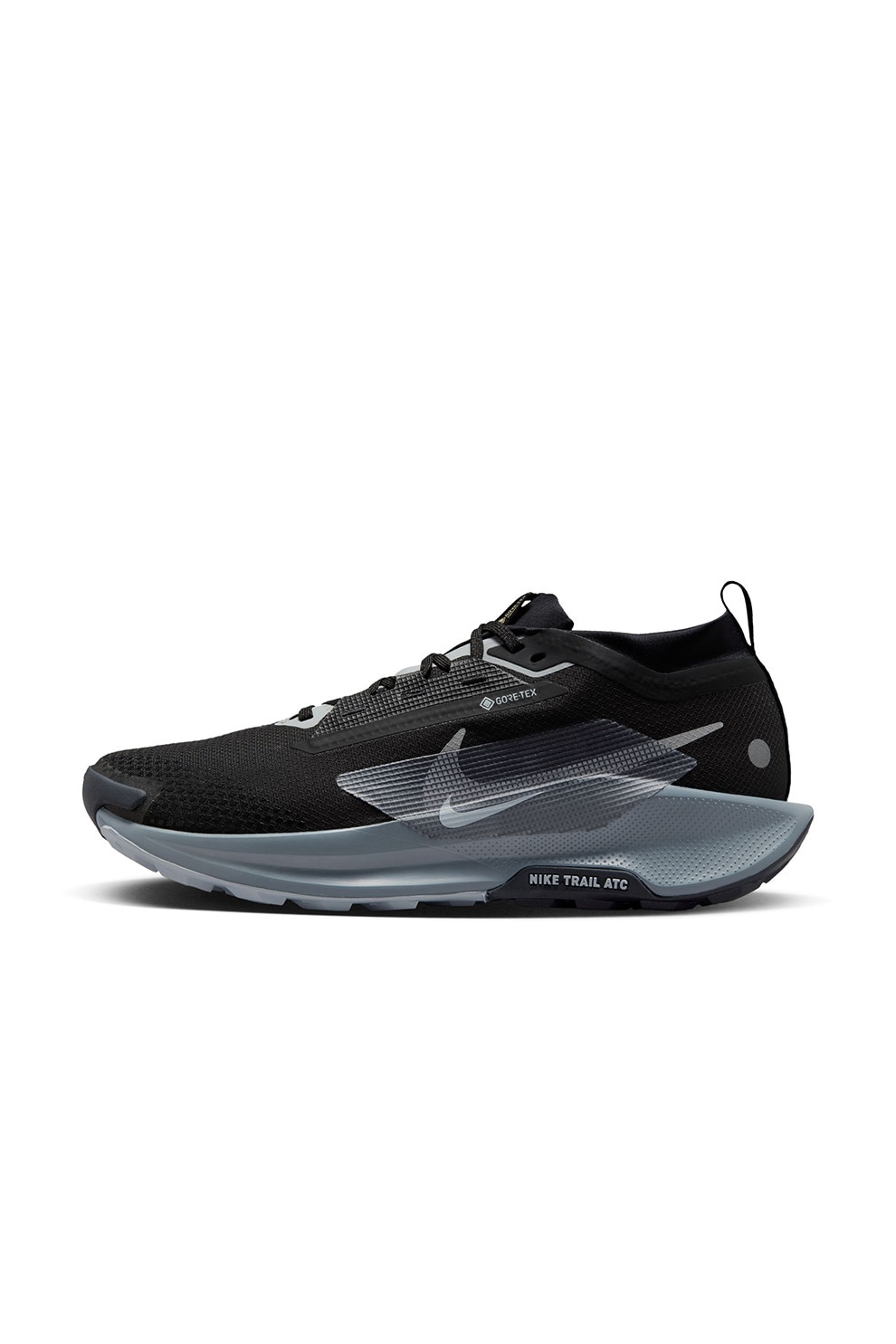 Nike, Pantofi Pegasus Trail 5 GTX impermeabili din material textil, pentru alergare, Negru, Gri carbune, 7