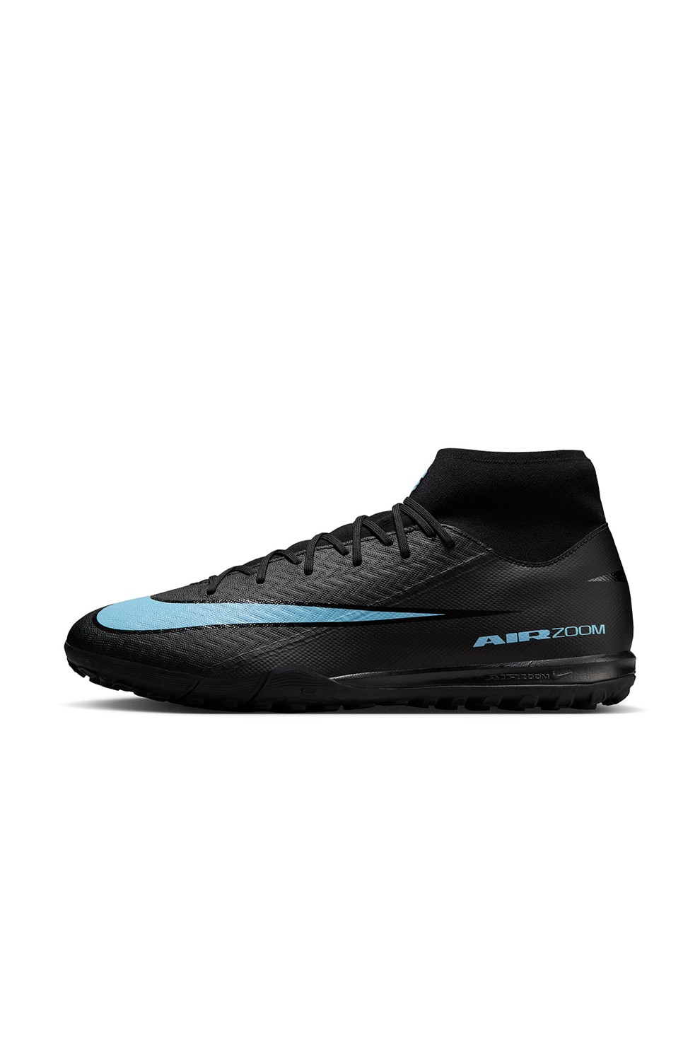 Nike, Pantofi pentru fotbal Zoom Superfly 10 Academy Turf, Negru, Albastru glaciar, 9