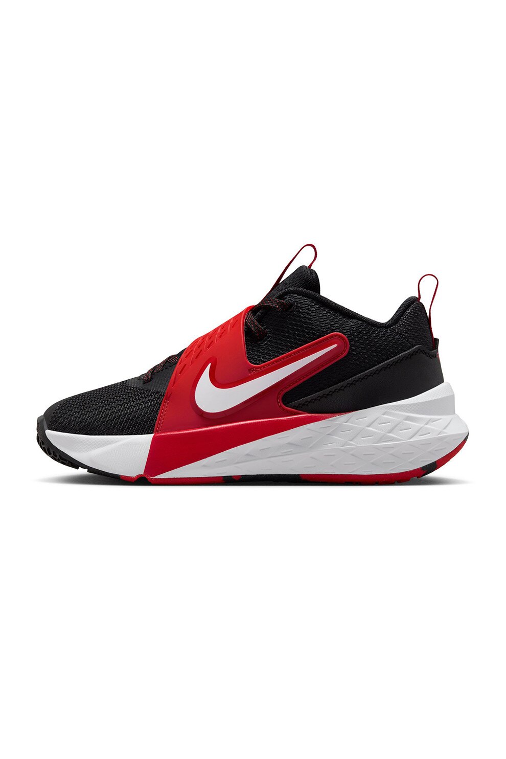 Nike, Pantofi Team Hustle D 12 pentru baschet, Rosu, Alb, Negru, 37.5 EU