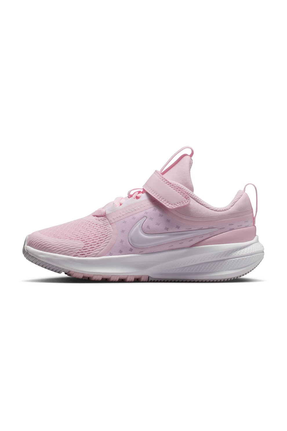 Nike, Pantofi wedge Star Runner 5 cu velcro, pentru alergare, Alb murdar, Roz pal, 29.5 EU