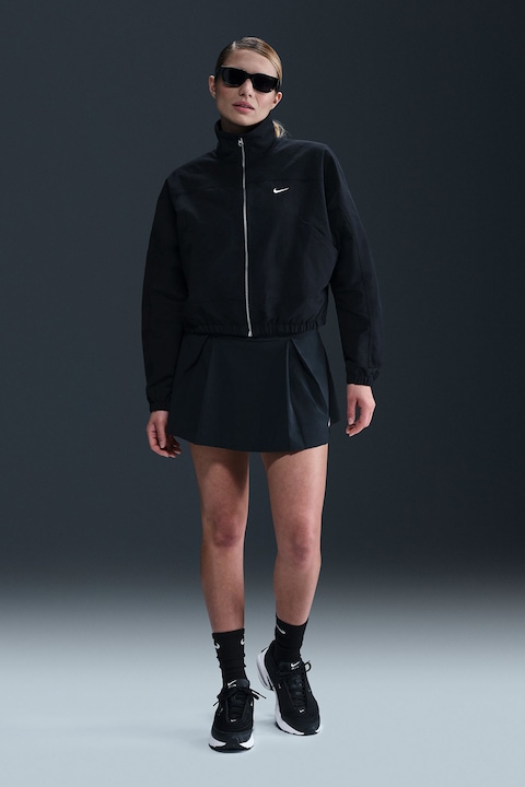 Nike, Яке с яка и лого, Бял/Избеляло черно