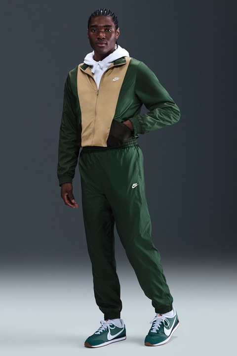 Nike, Спортен екип Club с джобове, Зелен/Бежов