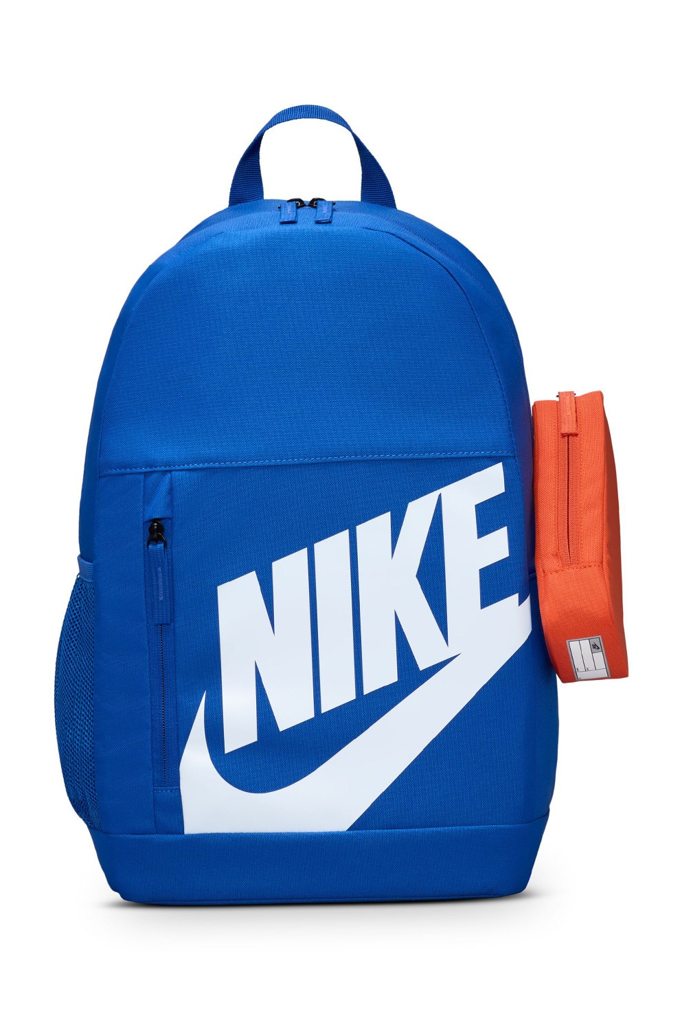 Nike, Rucsac cu penar detasabil si imprimeu logo, Alb, Albastru royal