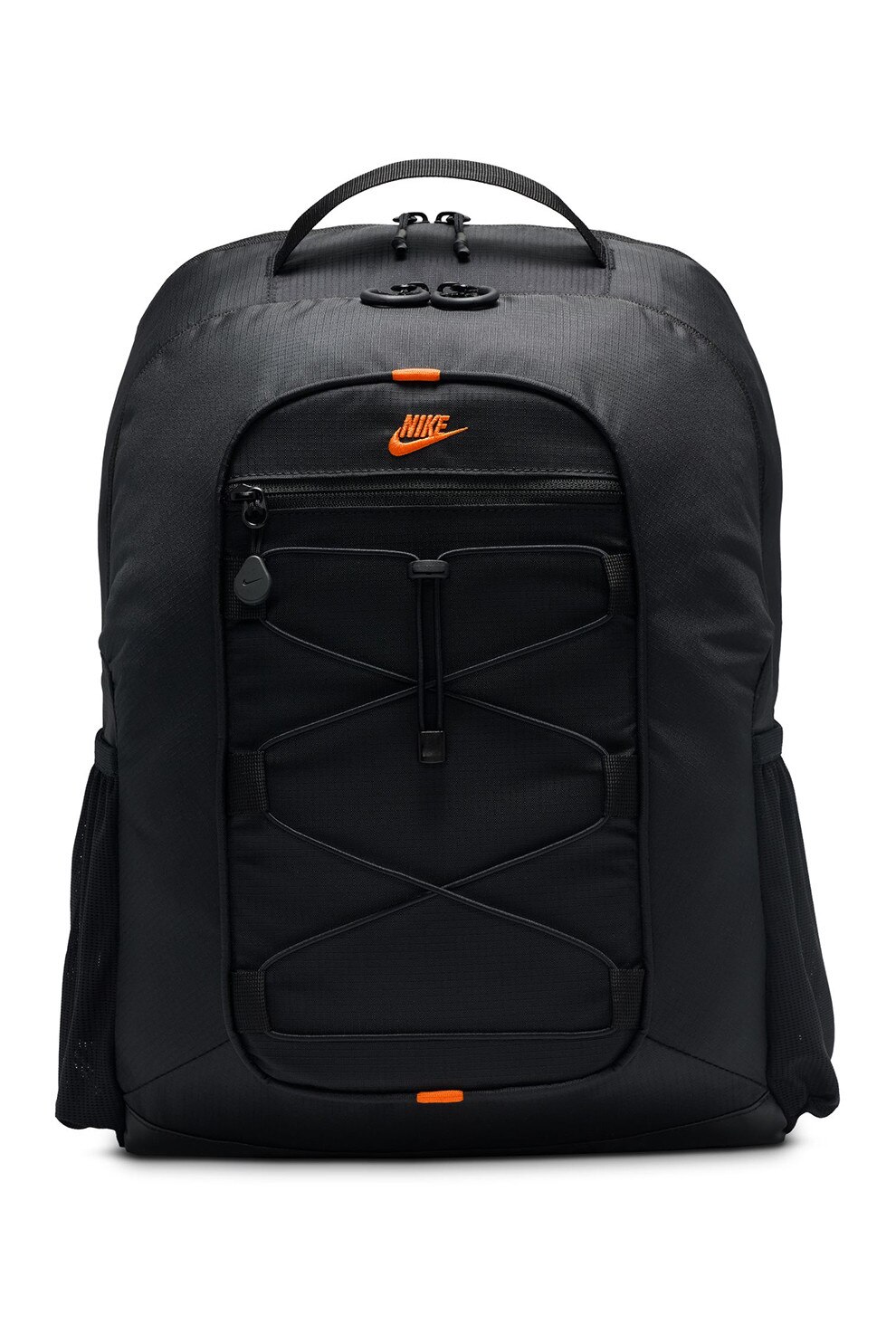 Nike, Rucsac cu logo discret Hayward - 22L, Negru, Portocaliu mandarina