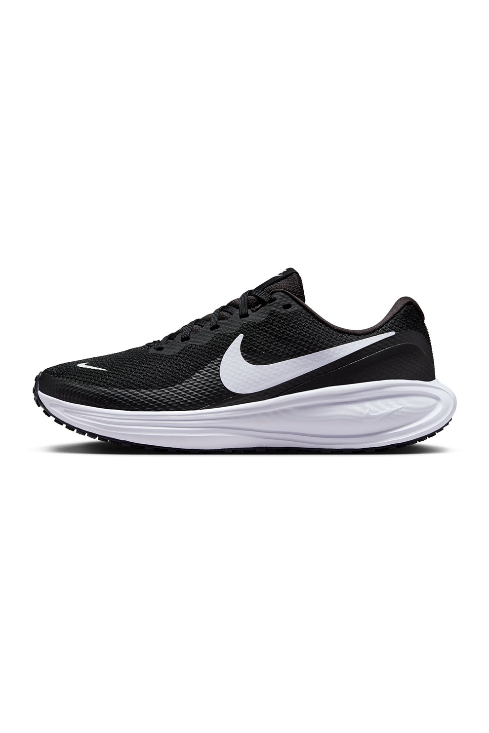 Nike, Pantofi Revolution cu logo, pentru alergare, Alb, Negru, 5