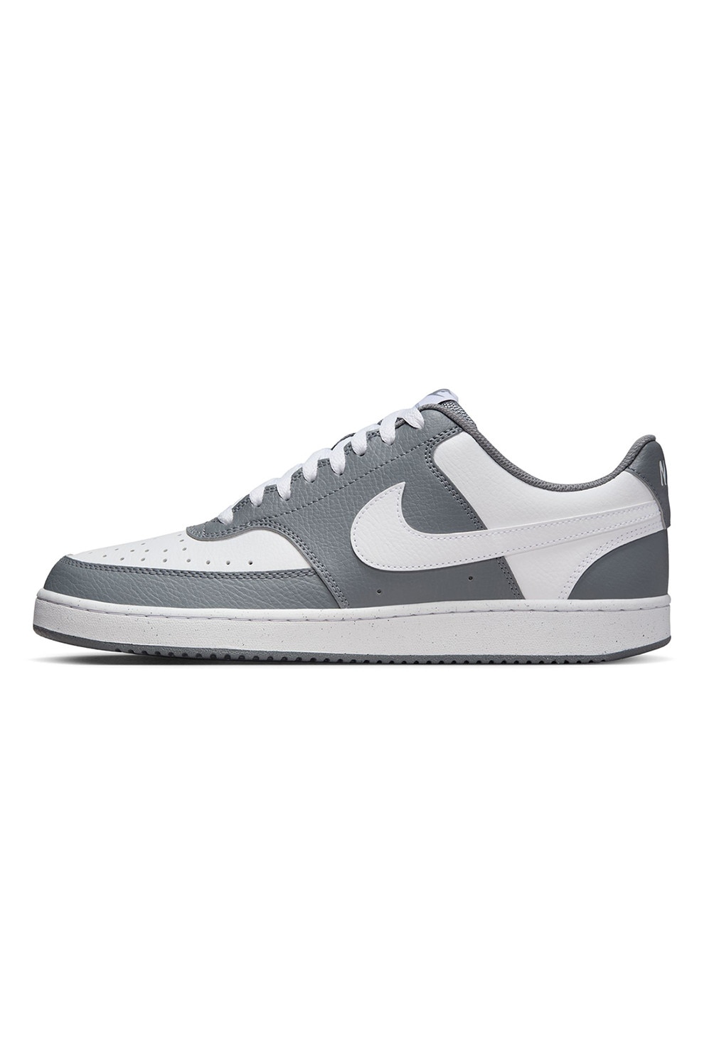 Nike, Pantofi sport Court Vision de piele ecologica, Gri, Gri