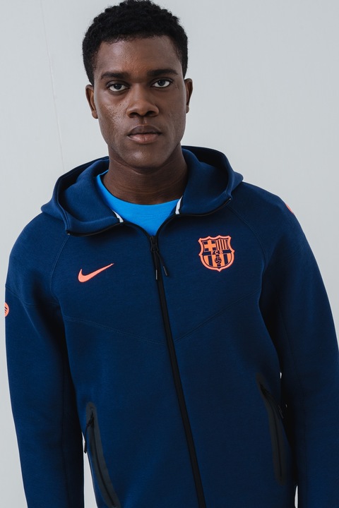 Nike, Футболно худи с цип, Тъмносин