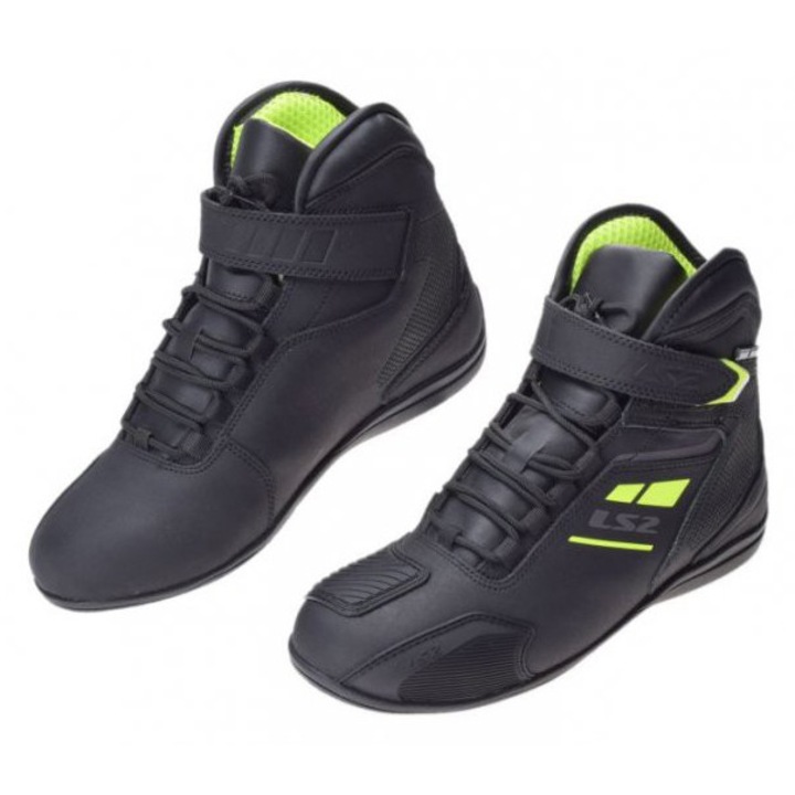 Ghete moto LS2 Garra Man Boots WP, marime 44, culoare negru/verde