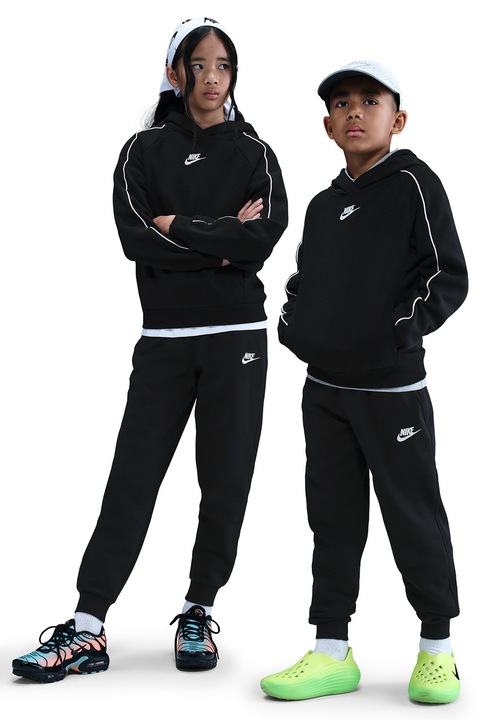 Nike, Поларен спортен екип Club, Бял/Черен