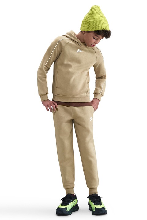 Nike, Поларен спортен екип Club, Бял/Камел