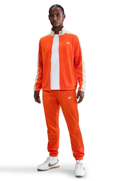 Nike, Trening cu terminatii elastice Club, Alb/Portocaliu
