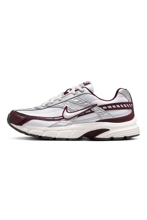 Nike, Спортни обувки Initiator с кожа, Бял/Бордо