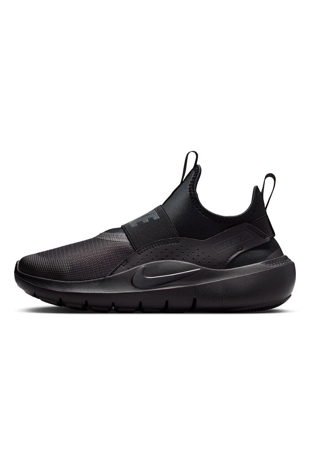 Nike, Pantofi slip-on Flex Runner 4 pentru alergare, Negru, Gri antracit, 36 EU