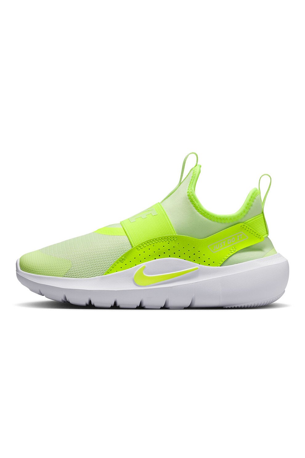Nike, Pantofi slip-on Flex Runner 4 pentru alergare, Verde lime, 36 EU