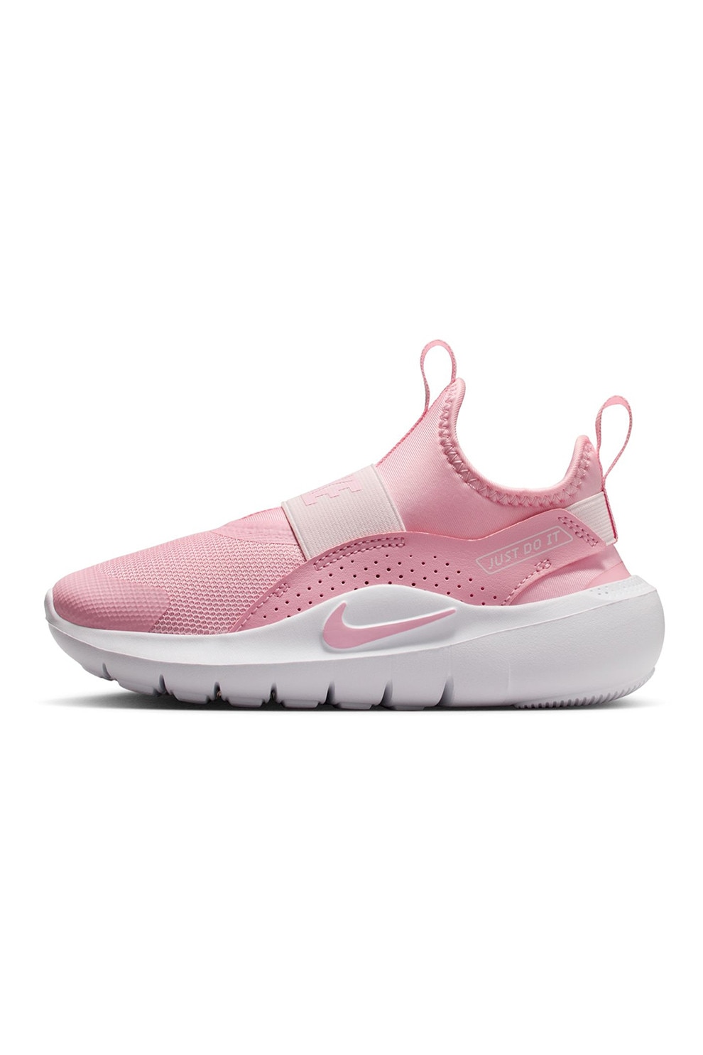 Nike, Pantofi slip-on Flex Runner 4 cu bareta elastica pentru alergare, Roz deschis, 28 EU