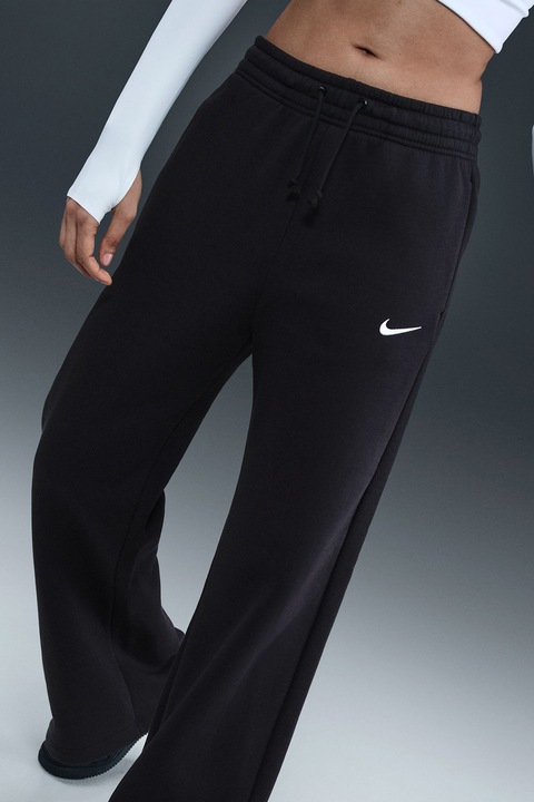 Nike, Спортен панталон Phoenix с висока талия, Черен