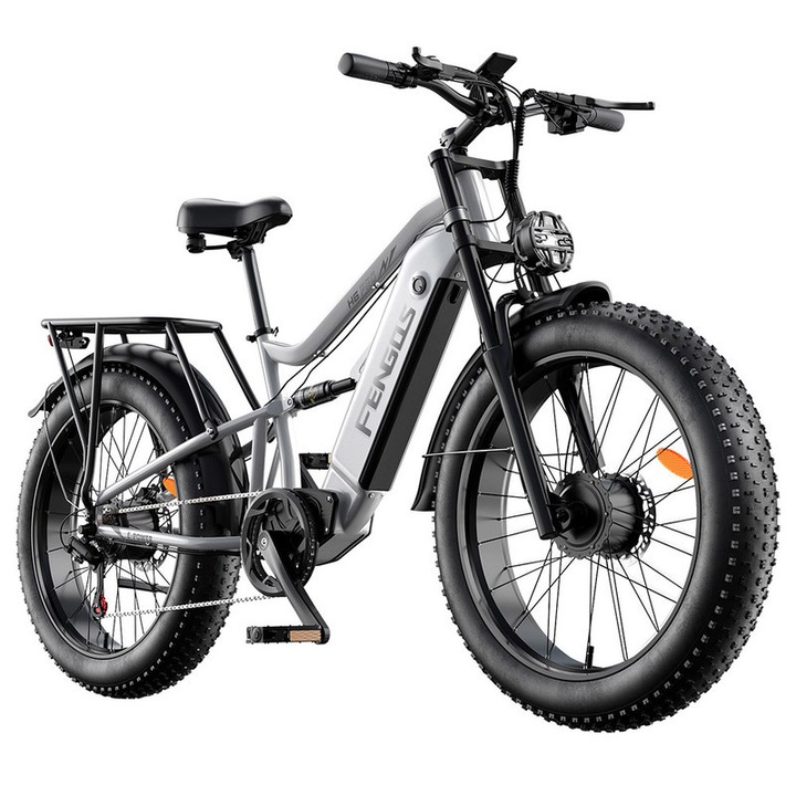 Bicicleta electrica FENGQS H6PRO, 2x1000W, 52V 20Ah, anvelope 26x4.0 inch, viteza maxima 60km/h, autonomie 140km