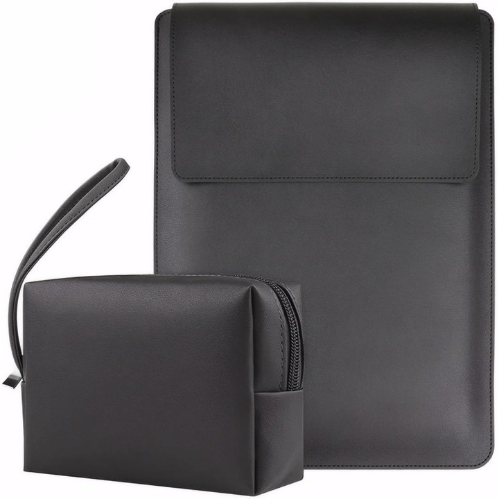 Geanta laptop Special MR, slim, rezistent la apa, negru, 25x7.5x34cm